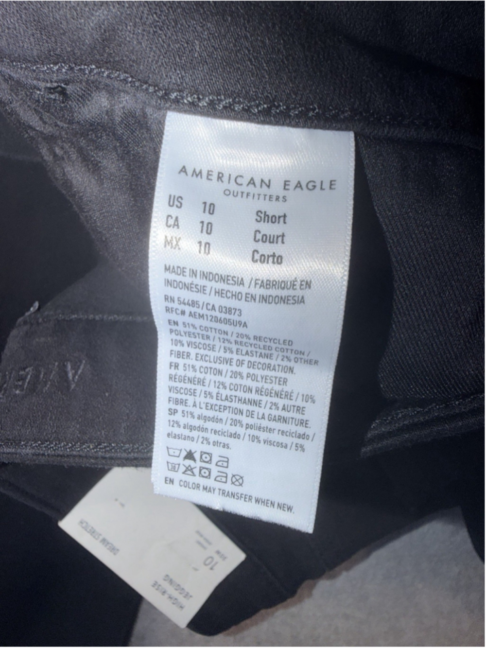 American Eagle Dream Stretch High-Rise Jegging Proper Black 10 Short NWT - Picture 3 of 10